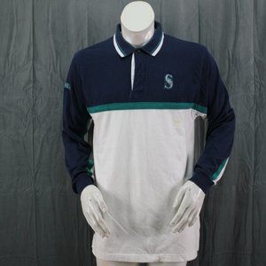 Seattle Mariners Polo Shirt with Crested Logos - By Lee Sport - Men's Large